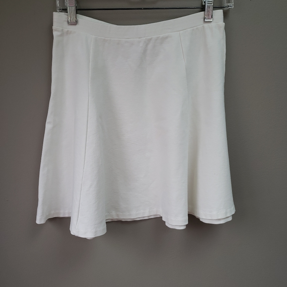 Love..Ady White Cotton Skirt Stretch Medium